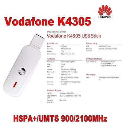 kupować Bezprzewodowy przenośny Huawei K4305 USB 21,6 Mbps HSPA Mobilny szerokopasmowy modem Dongle 3G online manufacture