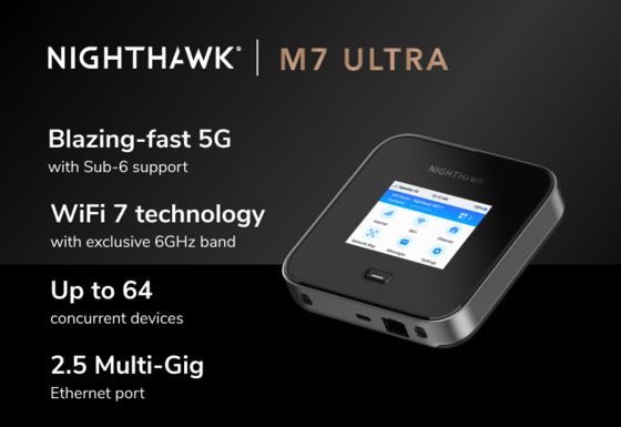 NIGHTHAWK M7 Ultra M7500 5G MmWave WiFi 7 5,8 Gb/s z routerem mobilnym 2,5G Ethernet